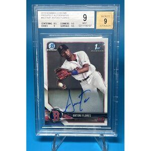 Dual Graded Antoni Flores Rookie Auto 2018 Bowman Chrome Autographs #BCPA-AF BGS